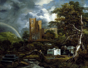 Jacob van Ruisdael, The Jewish Cemetery, circa 1654/1655 Oil on canvas, 55.9 x 74.4 in Detroit Institute of Arts
