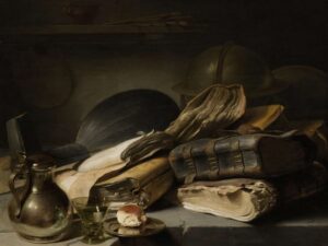 Jan Lievens, Still Life with Books, circa 1630 Oil on panel, 35.8 x 47.2 in Rijksmuseum, Amsterdam