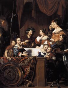 Jan de Bray, The de Bray Family/The Banquet of Antony and Cleopatra, 1669 Oil on canvas, 90.5 x 70.8 in Currier Museum of Art, Manchester, New Hampshire