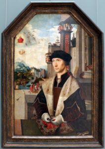 Jan Mostaert, Portrait of Abel van Coulster, between 1500 and 1525 Oil on panel, 35.2 x 22 in Royal Museums of Fine Arts of Belgium, Brussels