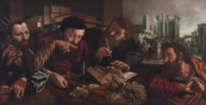 Jan Sanders van Hemessen, The Parable of the Unmerciful Servant, circa 1556 Oil on panel, 32.1 x 61.1 in University of Michigan Museum of Art, Ann Arbor