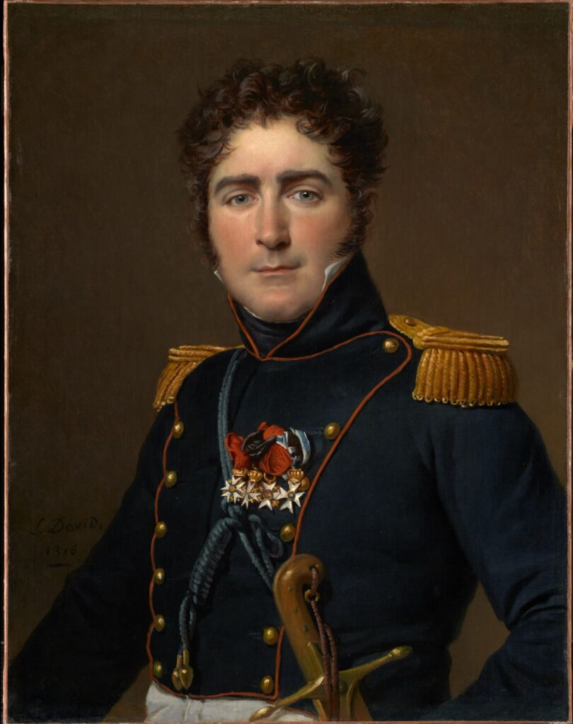 Jacques-Louis David, Comte Henri-Amédée-Mercure de Turenne-d'Aynac, 1816 Oil on canvas, 28.3 x 22.1 in Clark Art Institute, Williamstown, MA