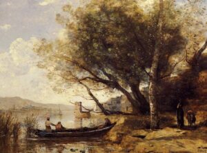 Camille Corot, Smyrne, Bournabat, 1873 Oil on paper, 5.9 x 8.2 in Private collection