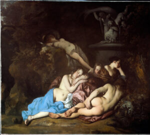 Sir Peter Lely, Nymphs by a Fountain, early 1650s Oil on canvas, 50.59 x 56.92 in Dulwich Picture Gallery, London