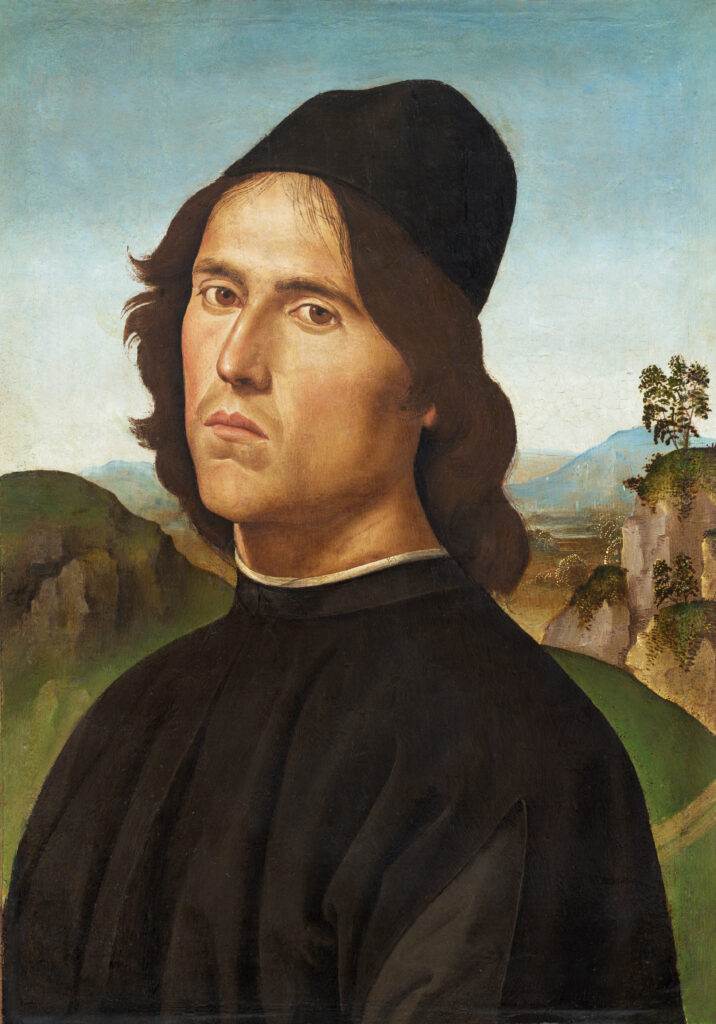 Pietro Perugino, Portrait of Lorenzo di Credi, 1488 Oil on panel transferred to canvas, 17.3 × 12 in National Gallery of Art, Washington DC