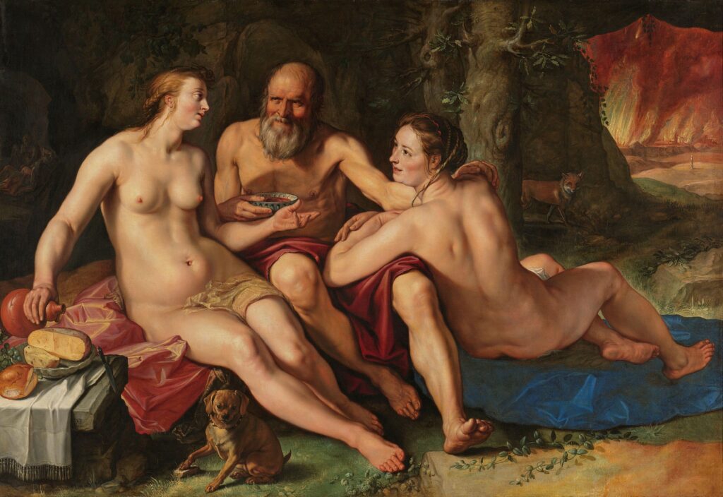 Hendrik Goltzius, Lot and his Daughters, 1616 Oil on canvas, 55.1 x 80.3 in Rijksmuseum, Amsterdam