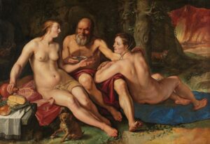 Hendrik Goltzius, Lot and his Daughters, 1616 Oil on canvas, 55.1 x 80.3 in Rijksmuseum, Amsterdam