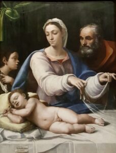 Sebastiano del Piombo, The Madonna With the Veil, circa 1520 Oil on panel, 47.4 x 36.4 in Archdiocesan Museum, Olomouc, Czech Republic