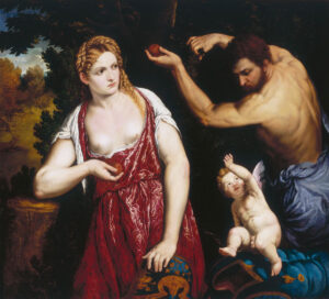 Paris Bordone, Mars, Venus and Cupid, between 1559 and 1560 Oil on canvas, 46.4 x 51.3 in Galleria Doria Pamphilj, Rome