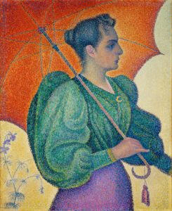 Paul Signac, Woman with a Parasol, 1893 Oil on canvas, 31.8 x 25.5 in Musée d'Orsay, Paris