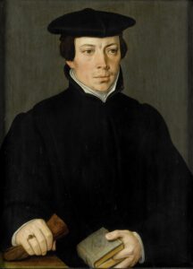 Pieter Pourbus, Portrait Of A Young Minister, between 1535 and 1584 Oil on oak wood, 16.7 x 12.2 in Rijksmuseum, Amsterdam