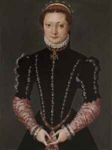 Pieter Pourbus, Portrait of an Unknown Woman Oil on panel, 16.2 x 12.2 in Museum Gouda, Netherlands
