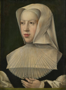Bernard van Orley, Portrait of Margaret of Austria, Duchess of Savoy, between c 1510 and c 1520 Oil on panel, 14.6 x 10.8 in Royal Museums of Fine Arts of Belgium, Brussels