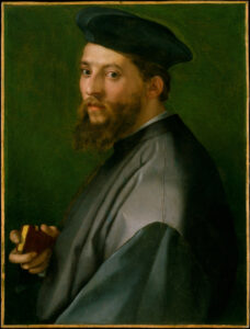 Andrea del Sarto, Portrait of a Man, from 1528 until 1530 Oil on canvas, 26.2 x 19.8 in Metropolitan Museum of Art, New York