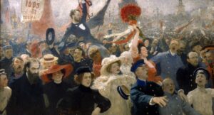 Ilya Repin, Demonstration on October 17, 1905, 1907, 1911 (modified) Oil on canvas, 72.4 x 10.5 ft Russian Museum, St Petersburg