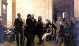 Ilya Repin, Slavic Composers, 1872 Oil on canvas, 77.9 in x 12.8 ft Moscow Conservatory