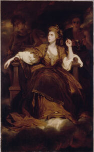 Sir Joshua Reynolds, Mrs Siddons as the Tragic Muse, 1789 Oil on canvas, 94.37 x 58.11 in Dulwich Picture Gallery, London