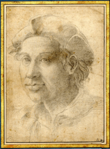 Sebastiano del Piombo, Portrait of Antonio Salamanca Black chalk, 8.8 x 6.5 in British Museum, London
