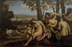 Sebastiano del Piombo, Death of Adonis, 1512 Oil on canvas, 74.4 x 112.2 in Uffizi Gallery, Florence