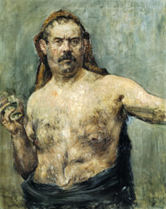 Lovis Corinth, Self-Portrait With Glass, 1907 Oil on canvas, 39 3/8 x 31 1/2 in Prague National Gallery