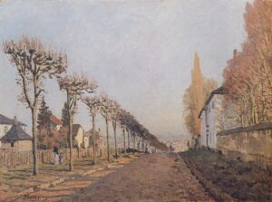 Alfred Sisley, Chemin de la Machine, 1873 Oil on canvas, 21.4 x 29.5 in Musée d'Orsay, Paris