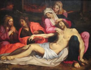 Abraham Janssens, The Lamentation Over the Dead Christ, between 1600 and 1604 Oil on panel, 37.2 x 47.7 in Dayton Art Institute