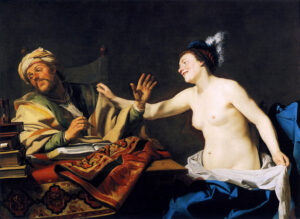 Gerrit van Honthorst, The Steadfast Philosopher, 1623 Oil on canvas, 59.6 x 81.7 in Private collection