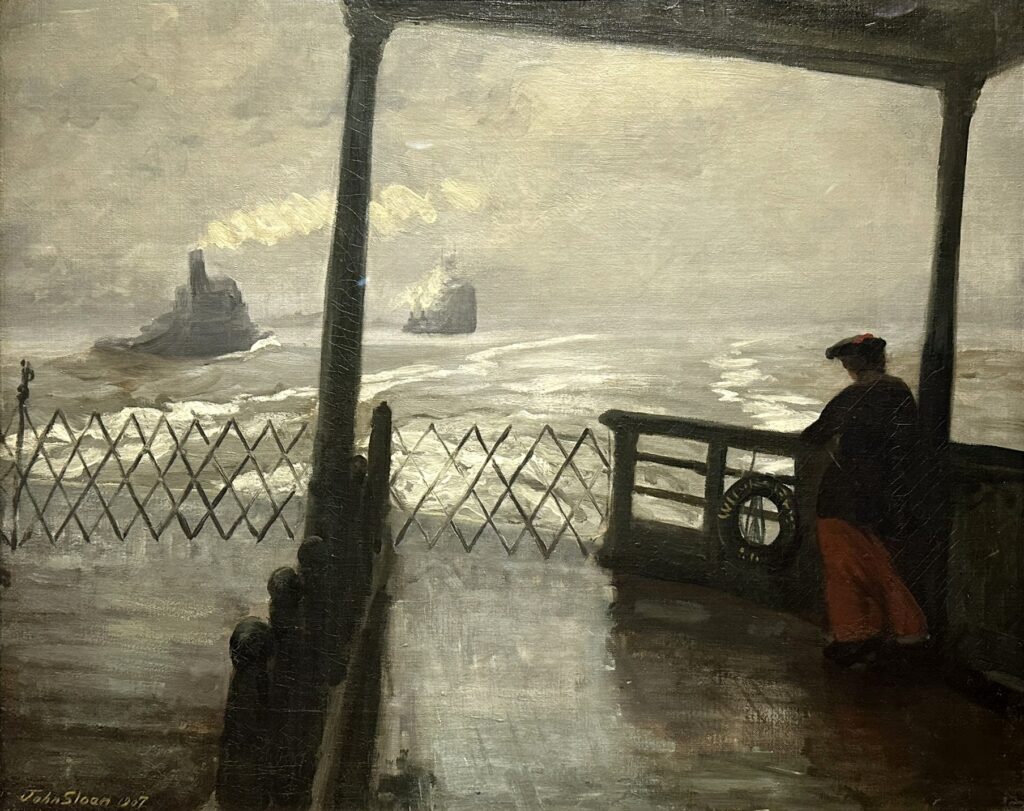 John Sloan, The Wake of the Ferry II, 1907 Oil on canvas, 26 x 32 in The Phillips Collection, Washington DC