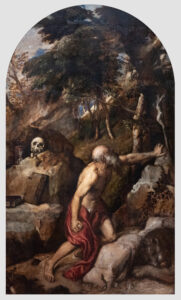 Titian, Saint Jerome in Penitence, between 1556 and 1561 Oil on canvas, 92.5 x 49.2 in Pinacoteca di Brera, Milan