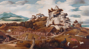 Jan Mostaert, Episode from the Conquest of America, circa 1535 Oil on panel, 33.8 in x 59.8 in Rijksmuseum, Amsterdam