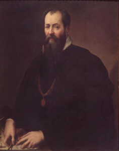 Portrait of Giorgio Vasari, from 1571 until 1574 Oil and wood, 39.5 x 31.4 in Uffizi Gallery, Florence