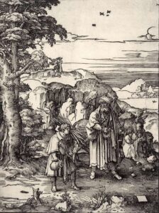 Lucas van Leyden, Abraham and Isaac on Their Way to the Place of Sacrifice, c. 1517 Woodcut, 11.2 x 8.3 in Rijksmuseum, Amsterdam