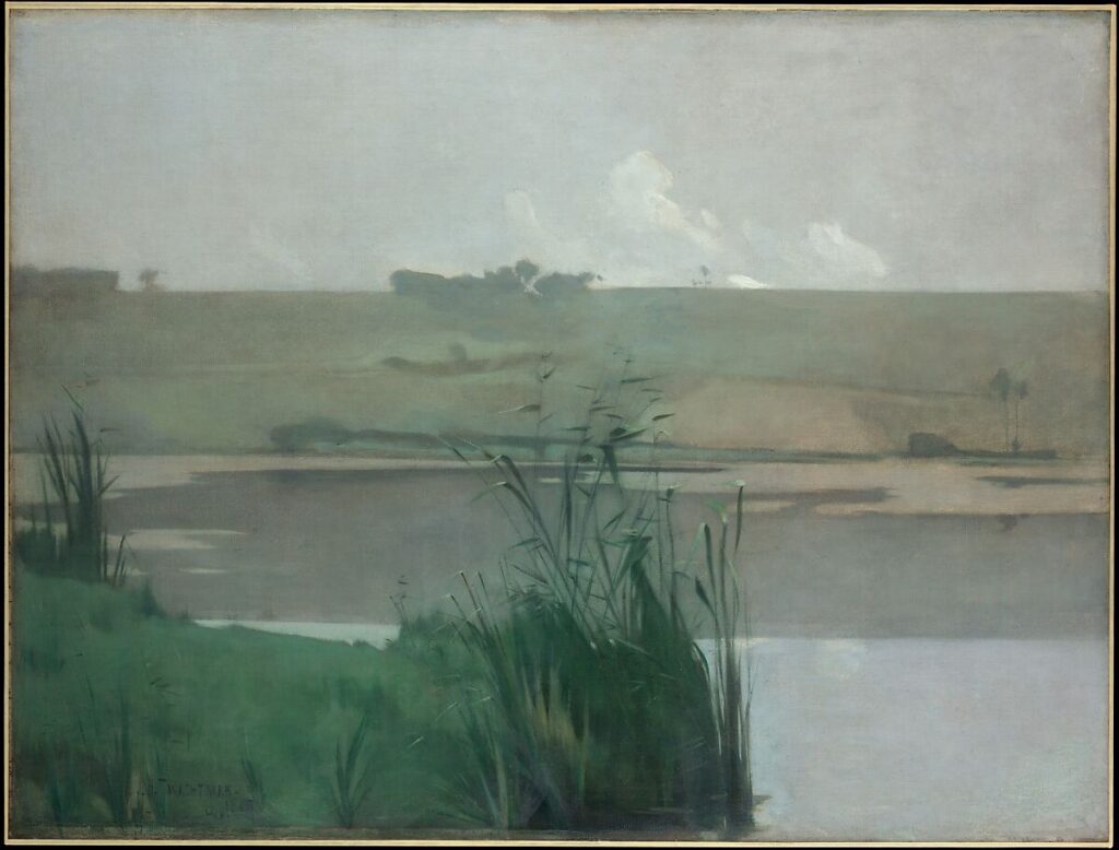 John Henry Twachtman, Arques-la-Bataille, 1885 Oil on canvas, 60 x 78 7/8 in Metropolitan Museum of Art, New York