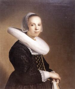 Johannes Cornelisz Verspronck, Portrait of a Bride, 1640 Oil on canvas, 31.1 x 30.1 in Galleria Nazionale d'Arte Antica, Rome
