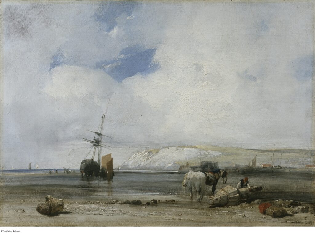 Richard Parkes Bonington, On the Coast of Picardy, 1826 Oil on canvas, 14.5 × 20 in The Wallace Collection, London