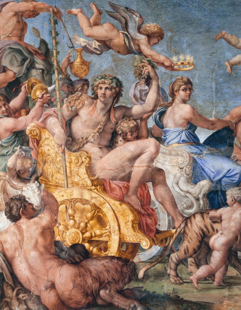 Annibale Carracci, TTriumph of Bacchus and Ariadne (detail), 1597–1602 Fresco Palazzo Farnese, Rome