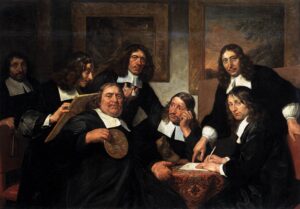 Jan de Bray, The Governors of the Guild of St Luke, Haarlem, 1675 Oil on canvas, 51.2 x 72.4 in Frans Halsmuseum, Haarlem
