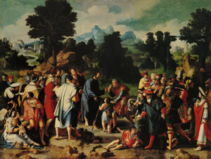 Lucas van Leyden, The Healing of the Blind Man of Jericho, 1531 Oil on canvas, transferred from panel, 45.5 x 85.5 in State Hermitage Gallery, St. Petersburg