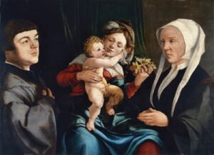 Jan van Scorel, Madonna of the Daffodils with the Christ Child and Donors, c. 1535 Oil on panel, 22 x 30 in Museo Thyssen-Bornemisza, Madrid