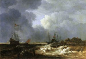 zJacob van Ruisdael, The Breakwater, 1670-72 Oil on canvas, 43.3 x 63 in Musée du Louvre, Paris