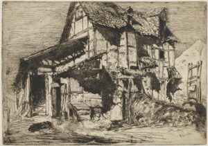 James Whistler, The Unsafe Tenement, 1858 Etching, 6.2 x 8.8 in Freer Gallery of Art, Smithsonian Institution, Washington DC