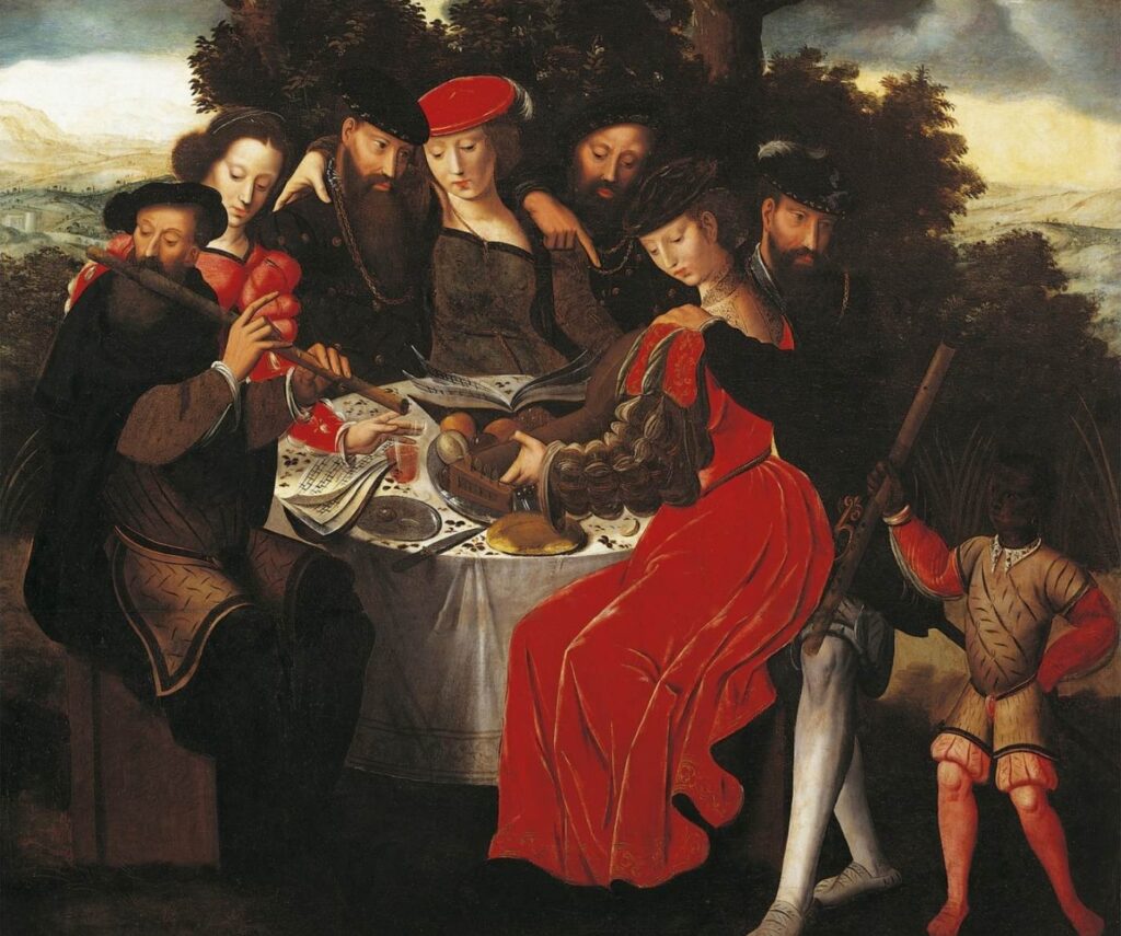 Ambrosius Benson, Concert, first half of the 16th century Oil on panel, 36 × 43.5 in Musée des Beaux-Arts de Blois
