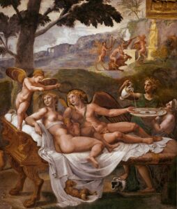 Giulio Romano, Cupid and Psyche, 1526-28 Fresco Sala di Psiche, Palazzo del Tè, Mantua