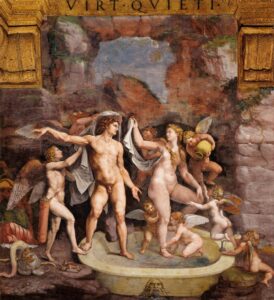 Giulio Romano, Venus and Mars Bathing. 1526-28 Fresco Sala di Psiche, Palazzo del Tè, Mantua