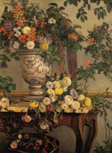 Frédéric Bazille, Flowers, 1868 Oil on canvas, 51.2 x 37.4 in Museum of Grenoble, France