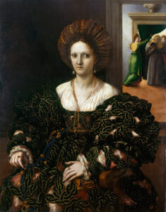 Giulio Romano, Margherita Paleologo, 1531 Oil on panel, 45.4 x 35.4 in Royal Collection, UK