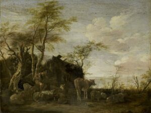 Paulus Potter, A Herdsman's Hut, 1645 Oil on panel, 9.7 x 12.5 in Rijksmuseum, Amsterdam