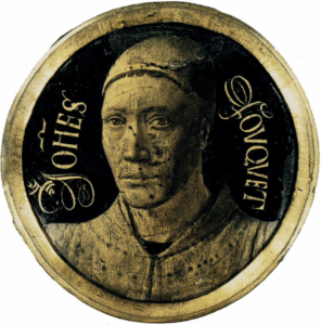 Jean Fouquet, Self-Portrait, 1450 Enamel-painted copper, 2.3 in Louvre Museum, Paris