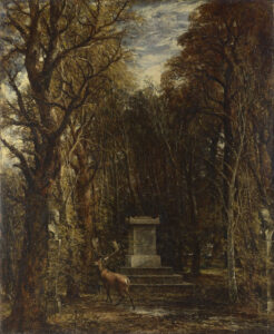 John Constable, Cenotaph to the Memory of Sir Joshua Reynolds, Erected in the Grounds of Coleorton Hall, Leicestershire by the Late Sir George Beaumont, 1836 Oil on canvas, 51.9 x 42.7 in National Gallery, London