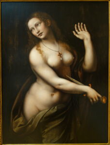 Giampietrino, Lucrezia Romana, c. 1500-1540 Oil on wood panel Chazen Museum of Art , Madison, Wisconsin